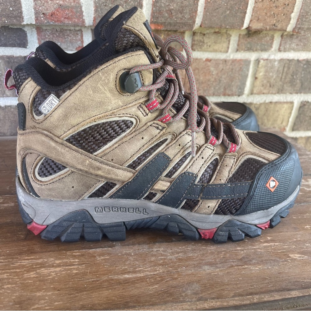 Merrell Women’s Moab 2 Mid, Waterproof Hiking Boots, Size 6, Steel‎ Toe sb3 - Picture 4 of 15